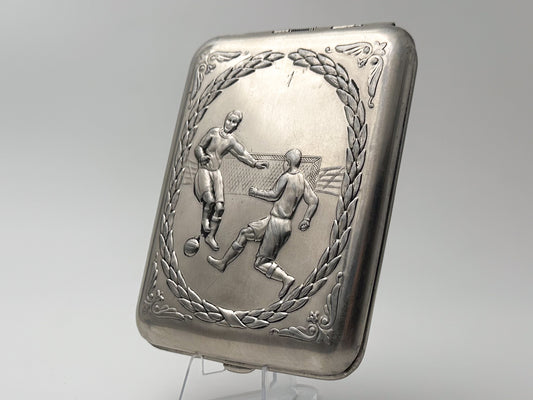 Cigarette Case Football Players Vintage Soviet | Soccer Match Mosshtamp Plant Tobacciana USSR