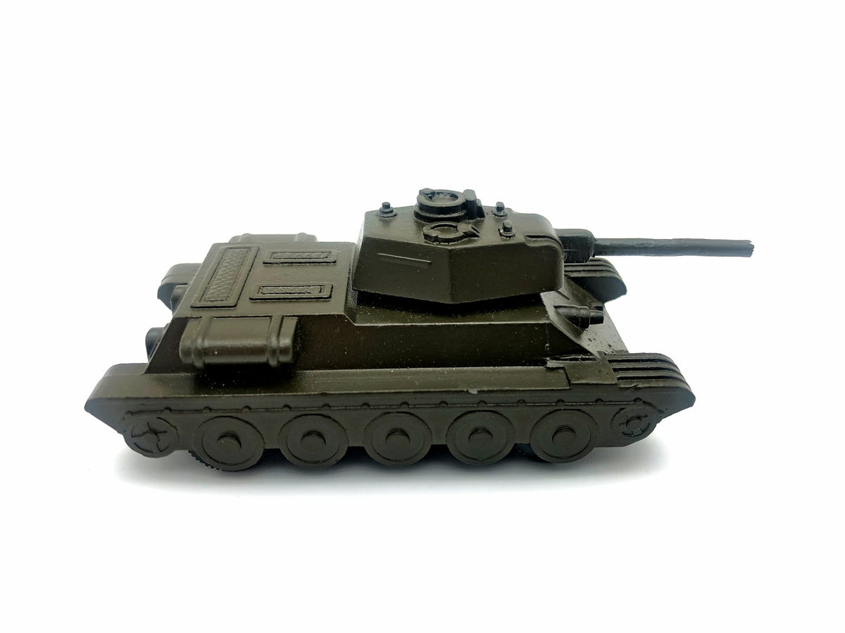 Vintage Soviet Diecast Metal T-34 Medium Tank Toy Model USSR 1:72 | Tula Cartridge Works TPZ