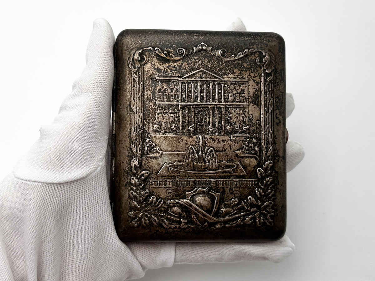 Cigarette Case Bolshoi Theater Vintage Soviet | Moscow Fountain Metallodetal Melchior Tobacciana USSR