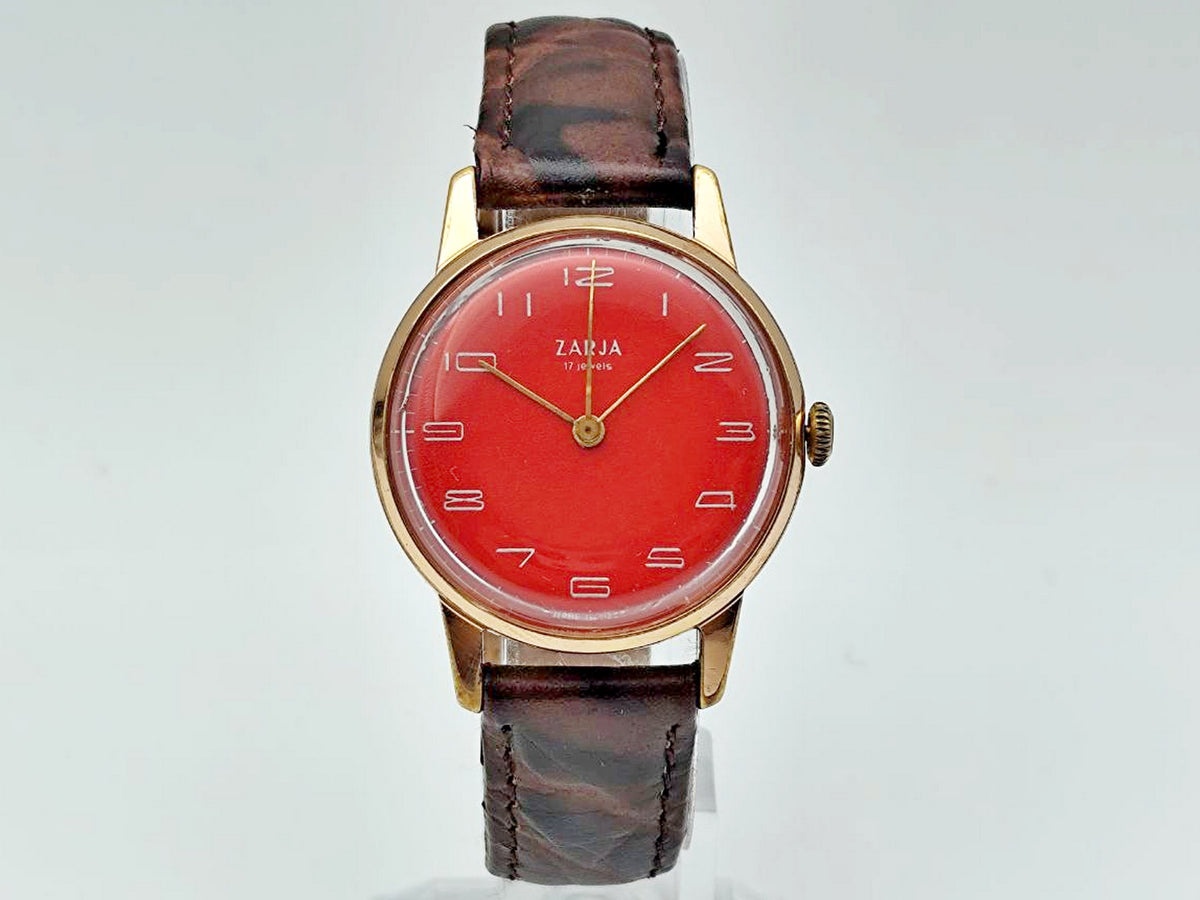Vintage Zarya AU Soviet Mechanical Watch | Gilding Wristwatch USSR Watch