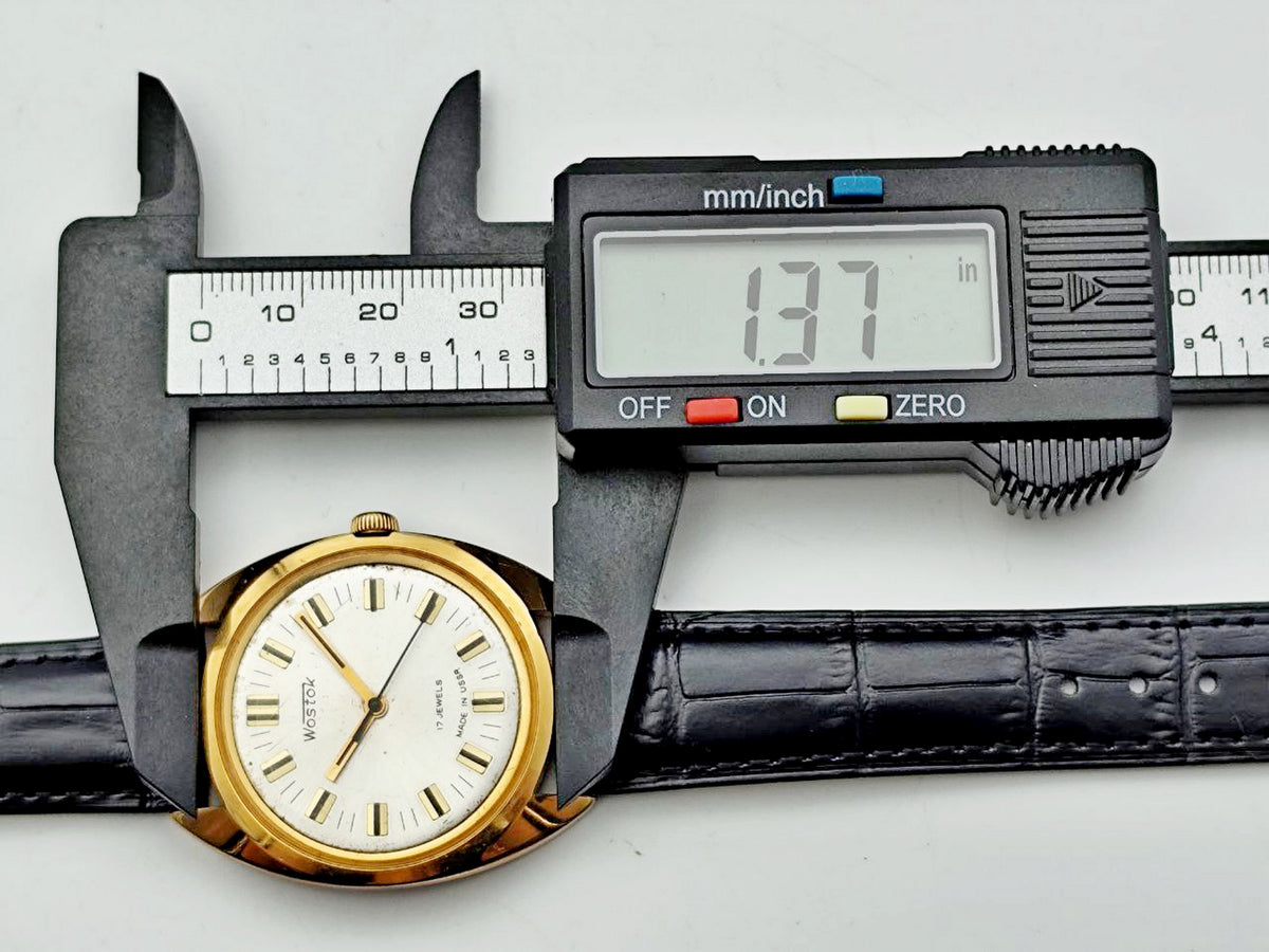 Vintage WOSTOK 2409 AU 10 Gilt Soviet Mechanical Wristwatch | Vostok USSR Watch