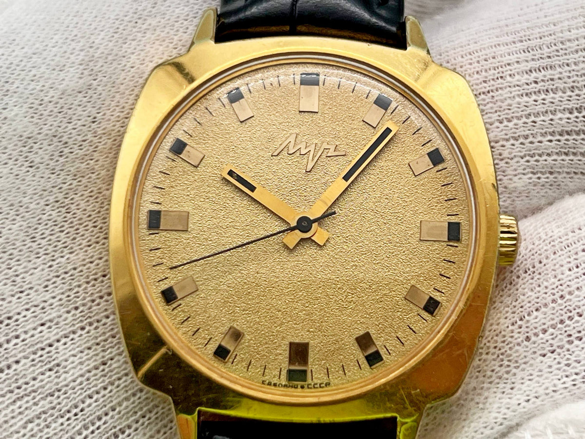 Vintage LUCH 3045 AU 20 Transistor Soviet Mechanical Watch | Gilding  Wristwatch USSR Watch