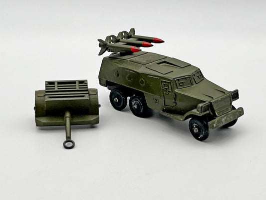 Vintage Soviet Diecast BTR-152 Anti-Tank Rocket Launcher Vehicle with Trailer Toy USSR 1980s | Tula Cartridge Works TPZ