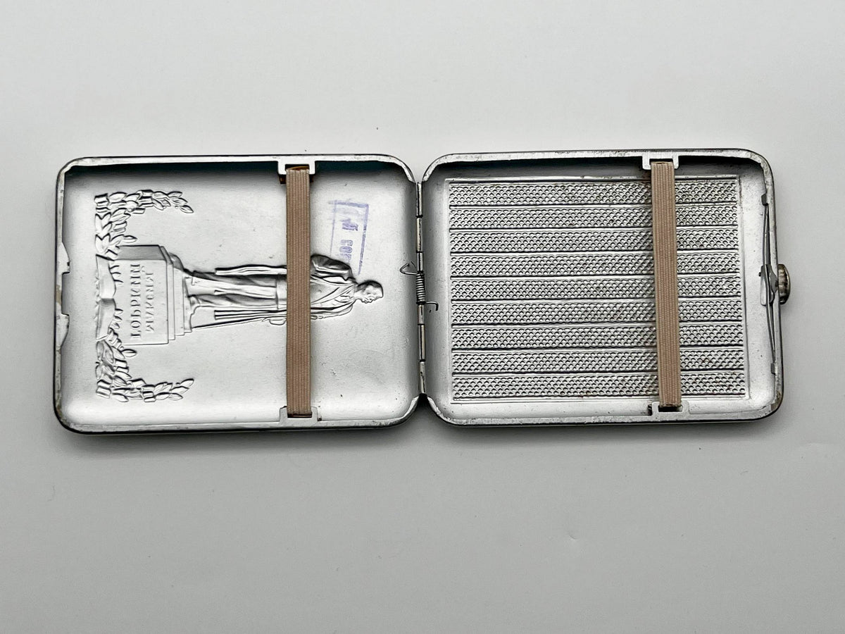 Cigarette Case Maxim Gorky Monument Vintage Soviet | Writer Laurel Branches Tobacciana USSR