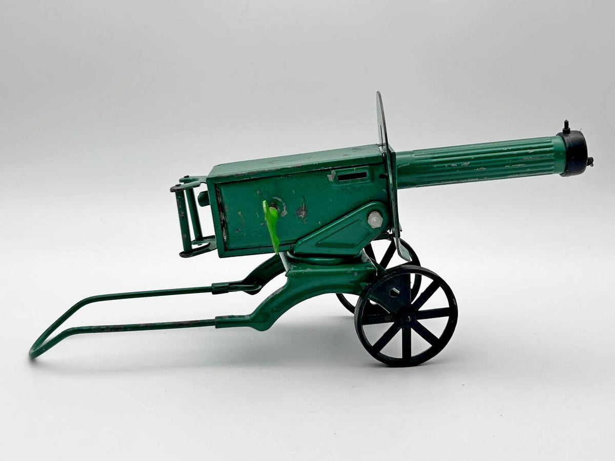 Vintage Soviet Maxim Machine Gun Toy | USSR Pressed Steel Military Collectible