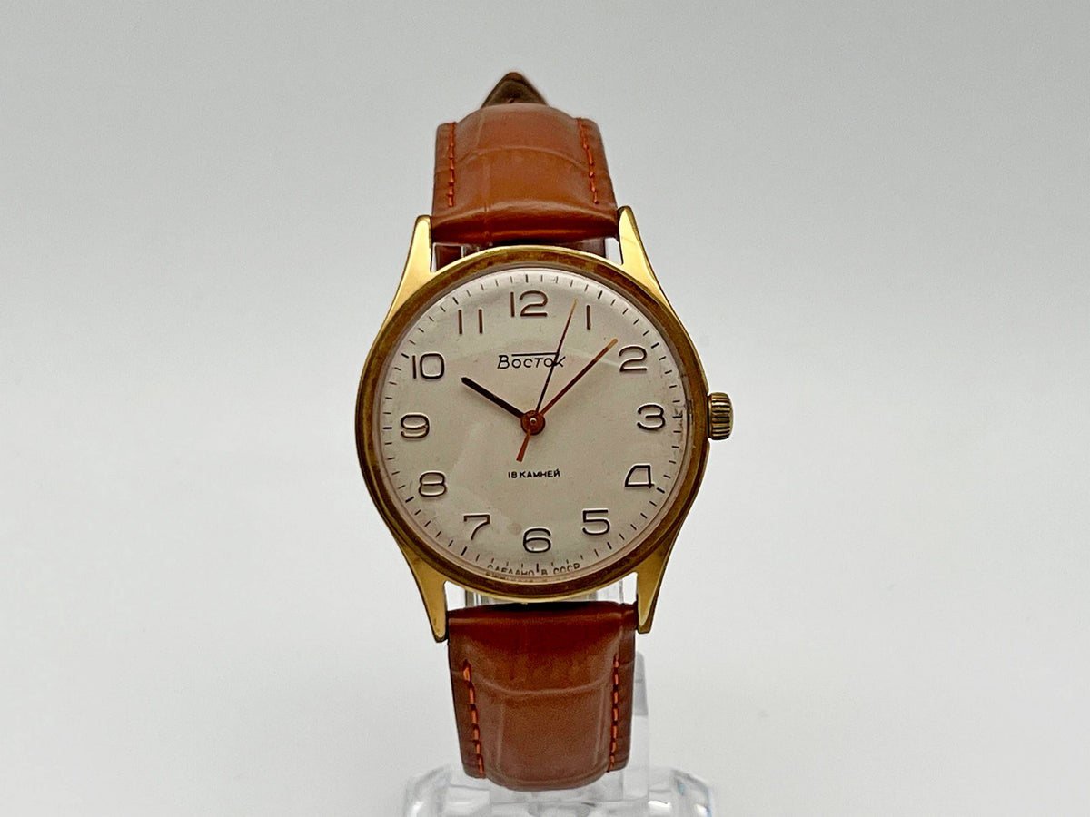 Vintage WOSTOK 2209 AU 10 Gilt Mechanical Wristwatch | Vostok USSR Watch