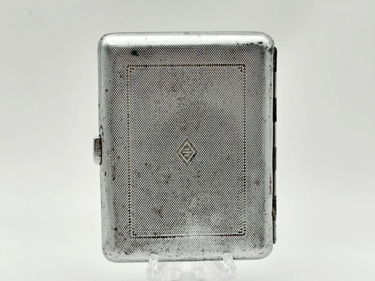 Vintage Chess Knight Cigarette Case | Art Deco Board Pattern Pocket Box Soviet Tobacciana USSR