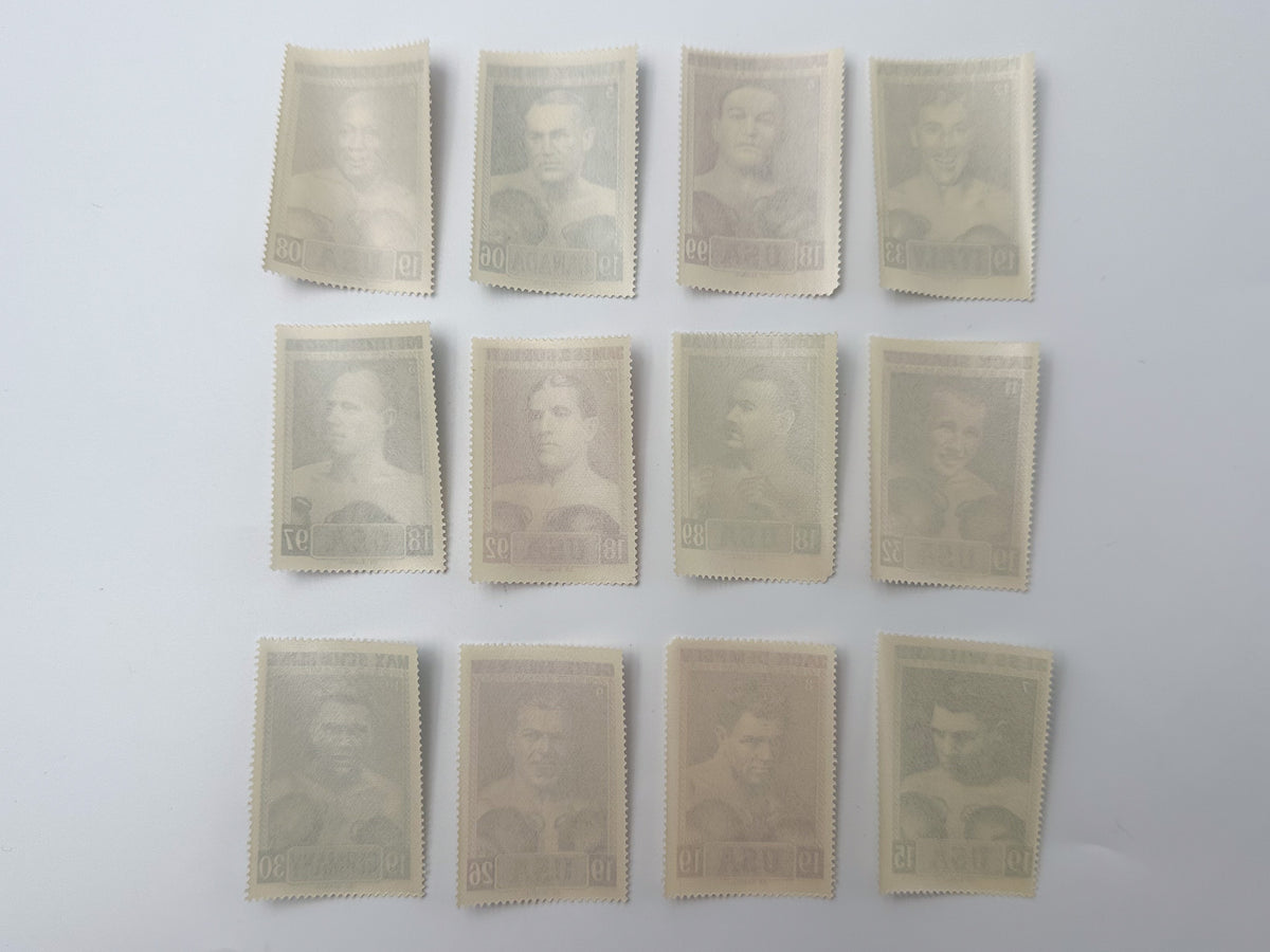 intage World Heavyweight Boxing Champions Cinderella Stamps | Muhammad Ali Joe Louis Joe Frazier Rocky Marciano Set of 23 MH