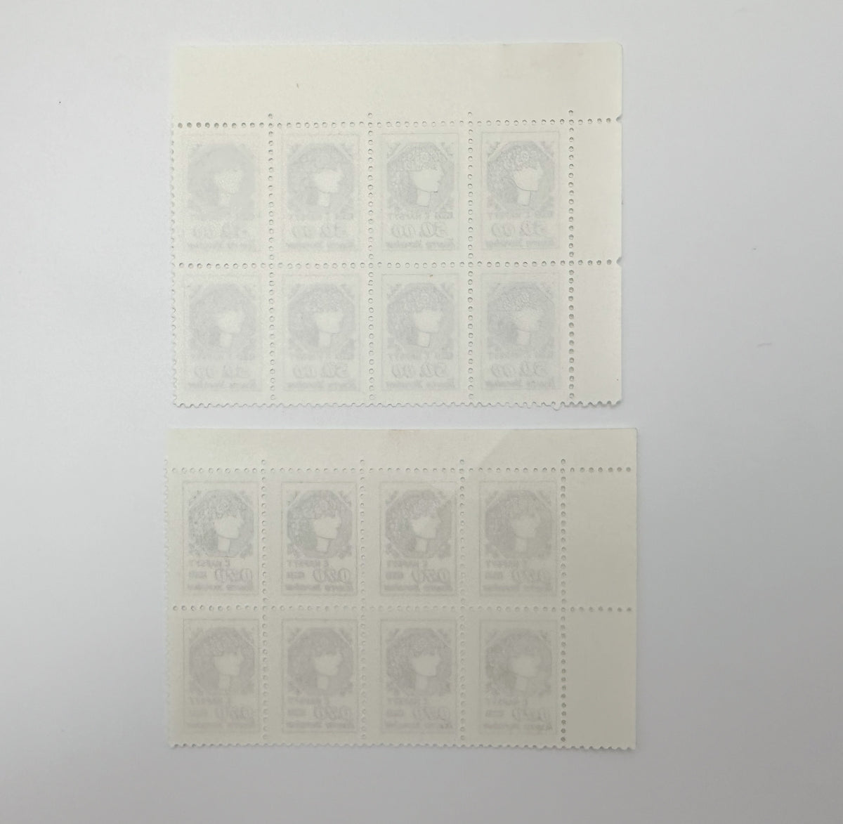 1920 Ukrainian People's Republic Postage Stamps Album | Vintage Narbut Vienna Issue Complete Large Sheets Blocks Set of 64 MH