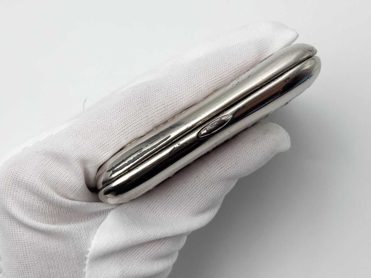 Vintage Bohdan Khmelnitsky 300 Years Anniversary Brass Cigarette Case | Mosshtamp Pocket Box Tobacciana USSR