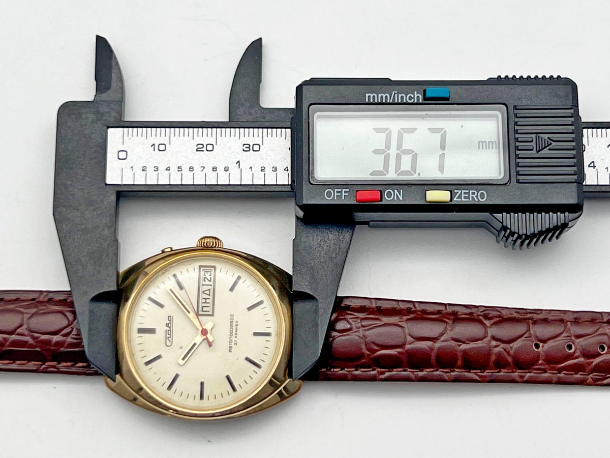 Vintage SLAVA 2427 AU 5 Self-Winding Soviet Mechanical Watch | Gilding  Wristwatch USSR Watch