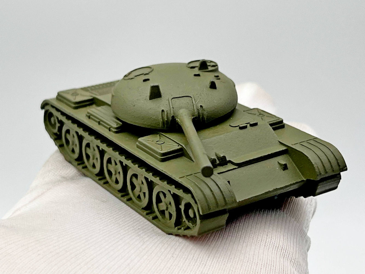 Vintage Soviet Diecast Metal T-54 / T-55 Medium Tank Toy Model USSR 1:72 | Tula Cartridge Works TPZ