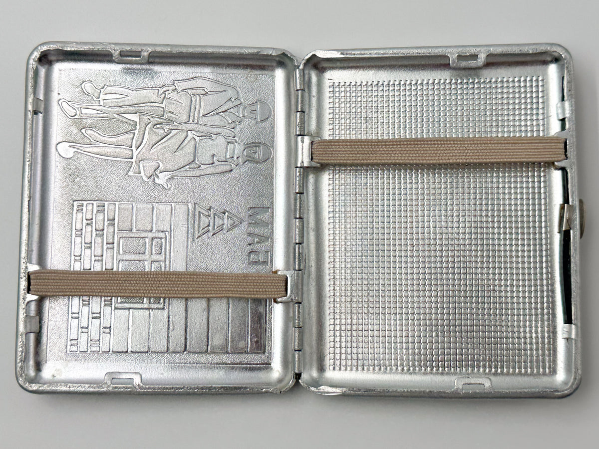 Vintage "BAM" Soviet Cigarette Case | Rare Baikal-Amur Mainline Komsomol USSR Propaganda Metal Tobacciana