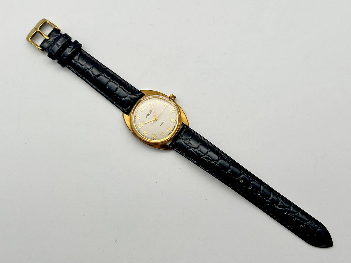 Vintage WOSTOK 2409 AU 5 Gilt Soviet Mechanical Wristwatch | Vostok USSR Watch