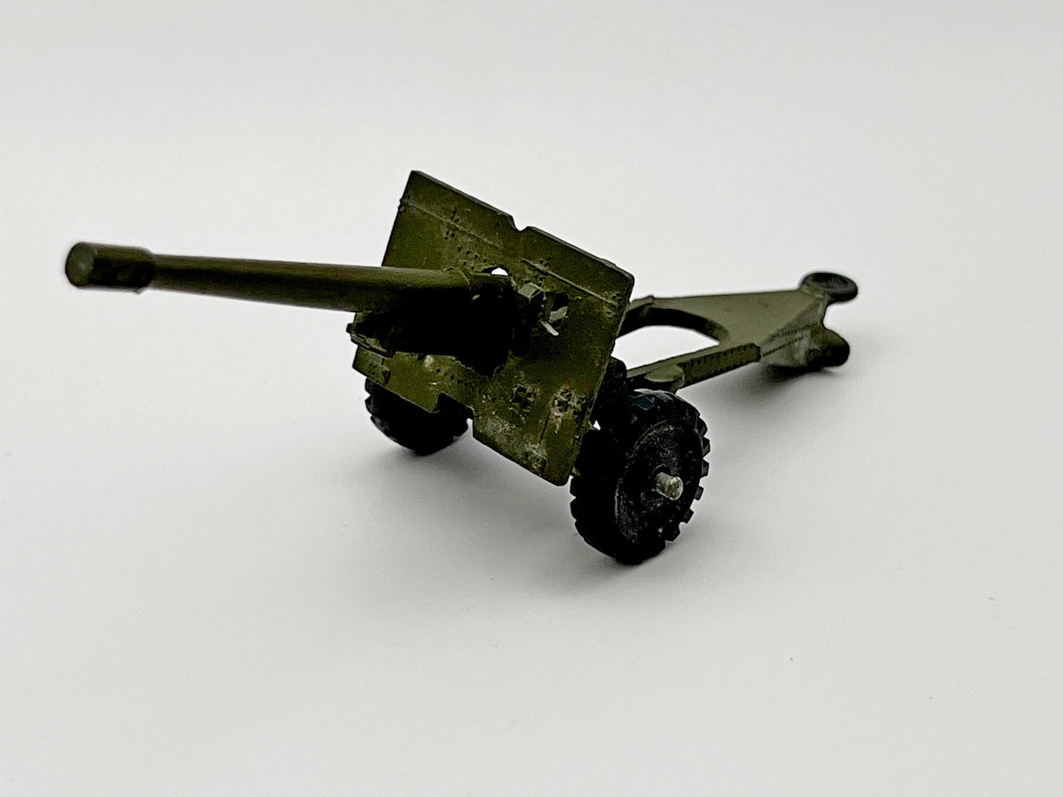 Vintage Soviet Diecast GAZ-66 Military Cargo Truck with Field Gun Toy USSR 1980s | Tula Cartridge Works TPZ