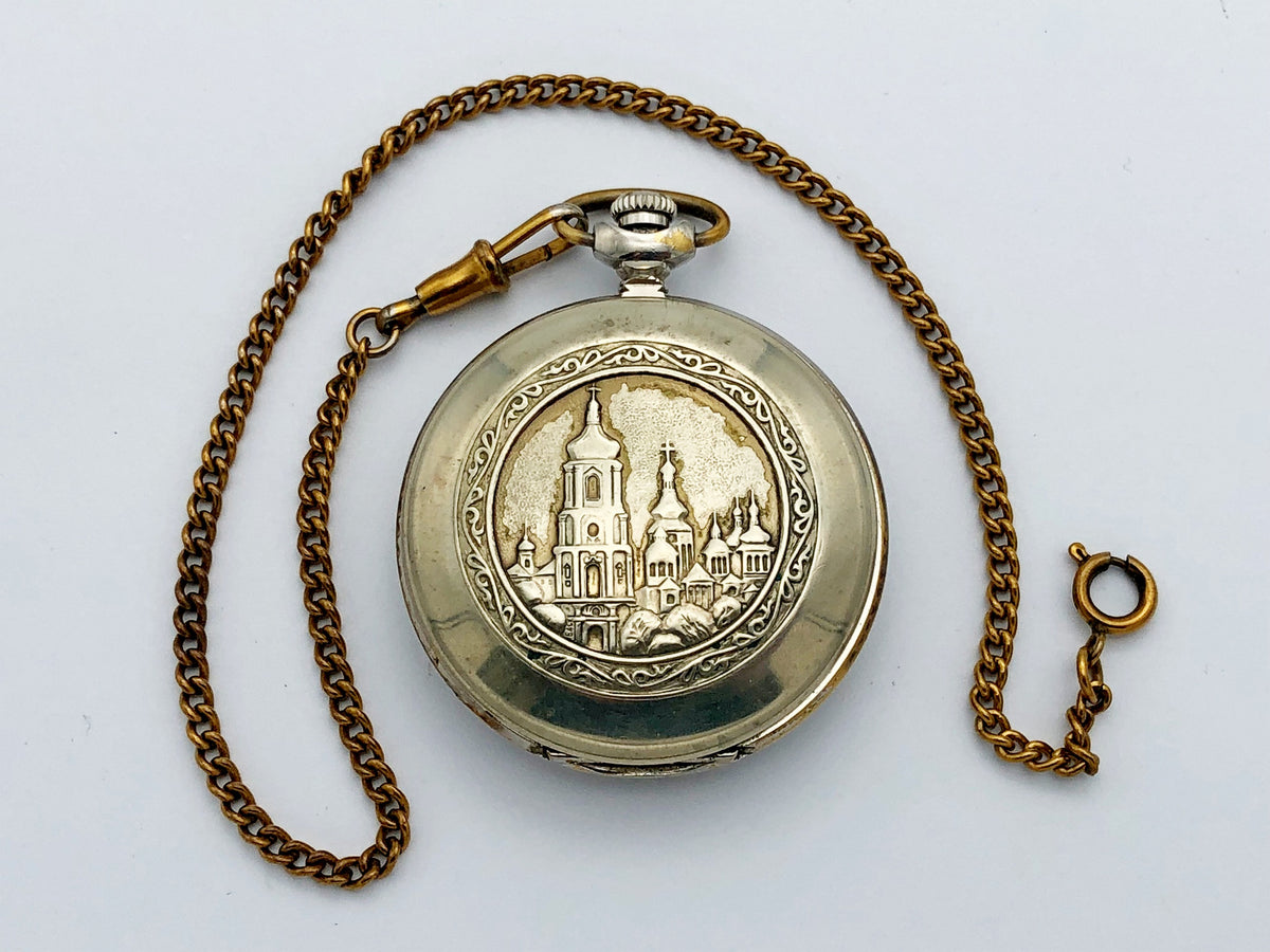 MOLNIYA 3602 Ministry of Emergency Situations Ukraine Vintage Pocket Watch