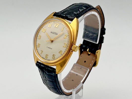 Vintage WOSTOK 2409 AU 5 Gilt Soviet Mechanical Wristwatch | Vostok USSR Watch