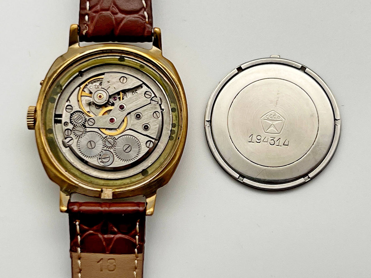 Vintage SLAVA 2428 AU 5 Soviet Mechanical Watch | Gilding  Wristwatch USSR Watch