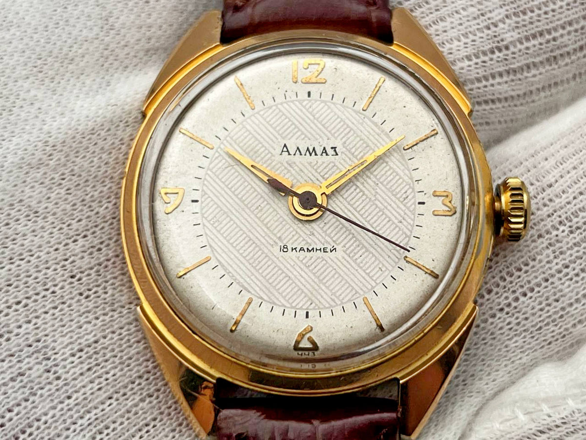 Vintage ALMAZ 2809 Soviet Mechanical Watch AU20 | Wostok USSR Dress Watch