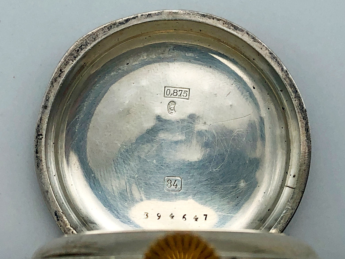 Vintage Swiss Chronograph Pocket Watch – Silver 84 / 0.875, Russian Empire Export (c. 1890s)