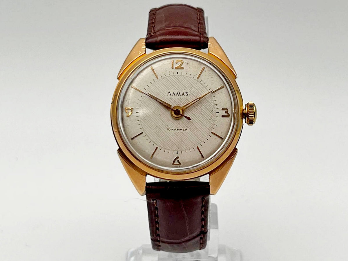 Vintage ALMAZ 2809 Soviet Mechanical Watch AU20 | Wostok USSR Dress Watch