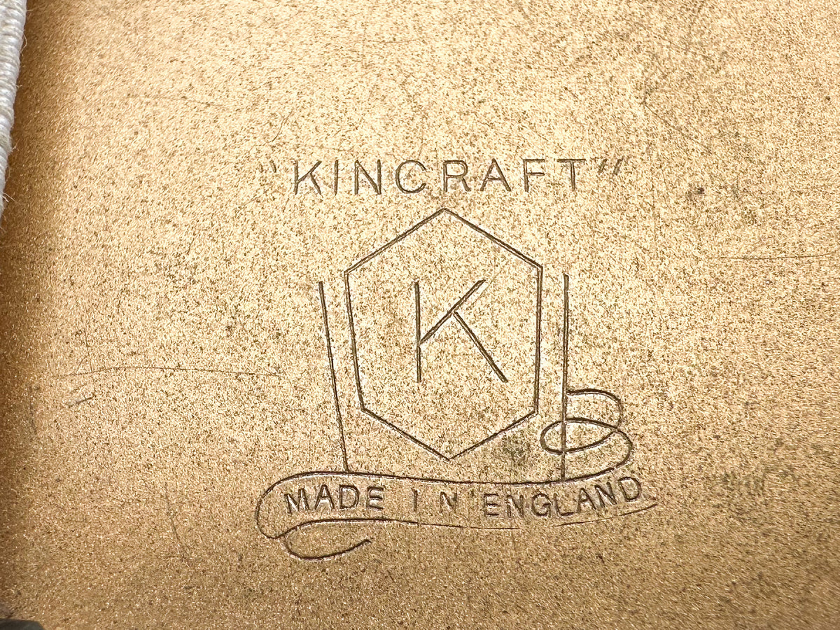 Vintage England Map Cigarette Case | Kincraft Brand Engraved Shield Pocket Box British Tobacciana