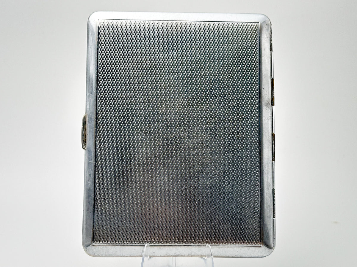 Vintage England Map Cigarette Case | Kincraft Brand Engraved Shield Pocket Box British Tobacciana