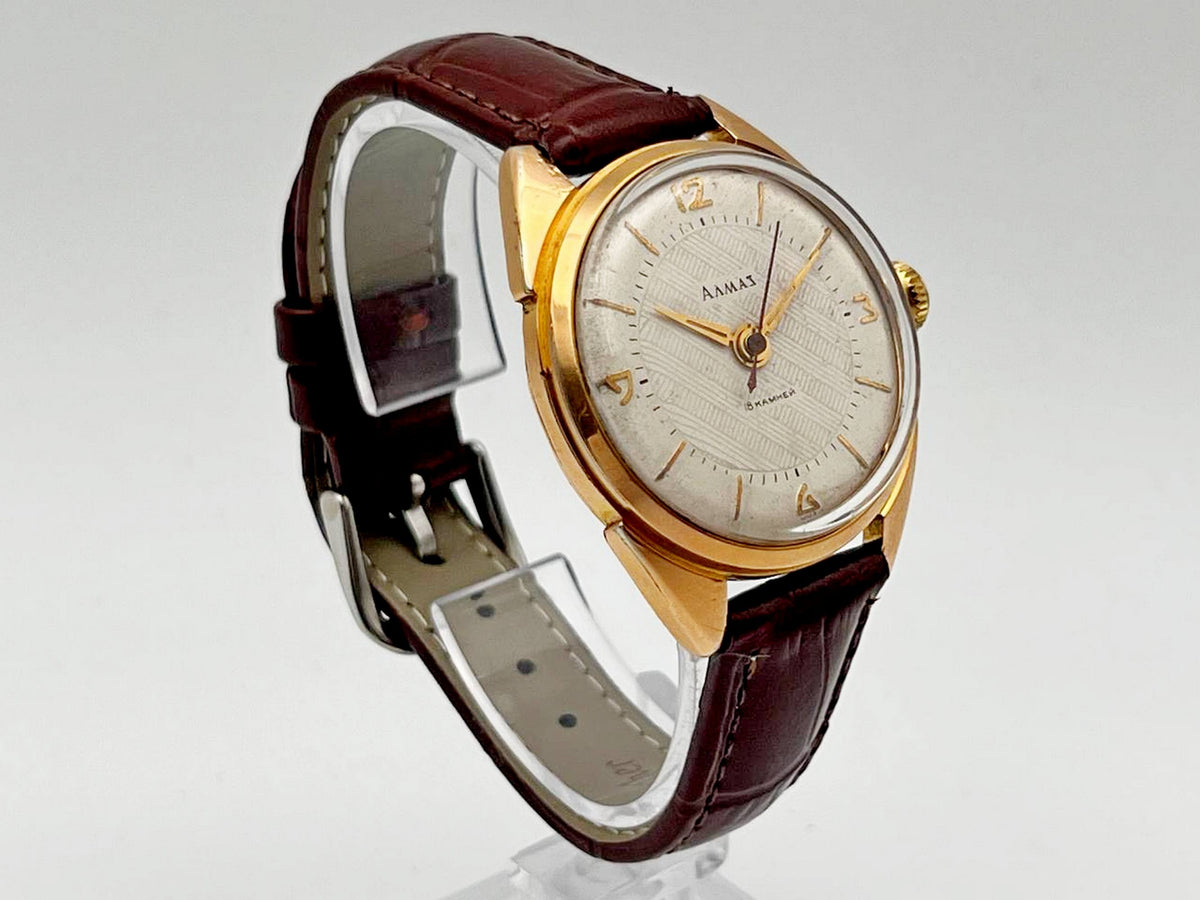Vintage ALMAZ 2809 Soviet Mechanical Watch AU20 | Wostok USSR Dress Watch