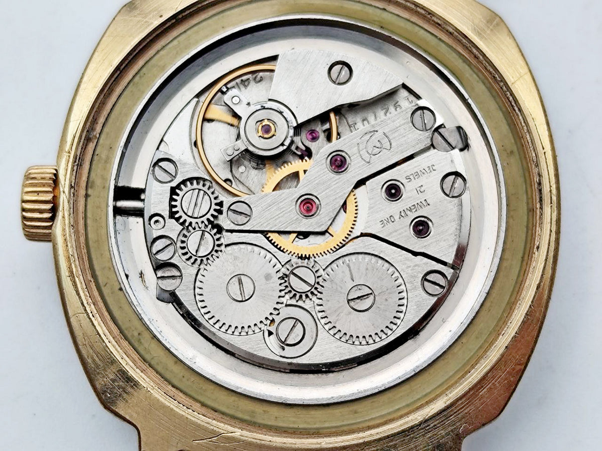 Vintage SLAVA 2414 AU 10 Soviet Mechanical Watch | Gilding  Wristwatch USSR Watch
