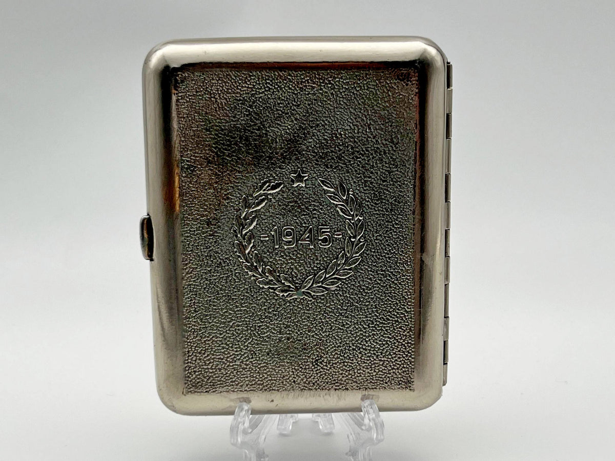 Vintage Soviet Warrior Liberator Cigarette Case | Treptower Park Monument Pocket Box Tobacciana USSR