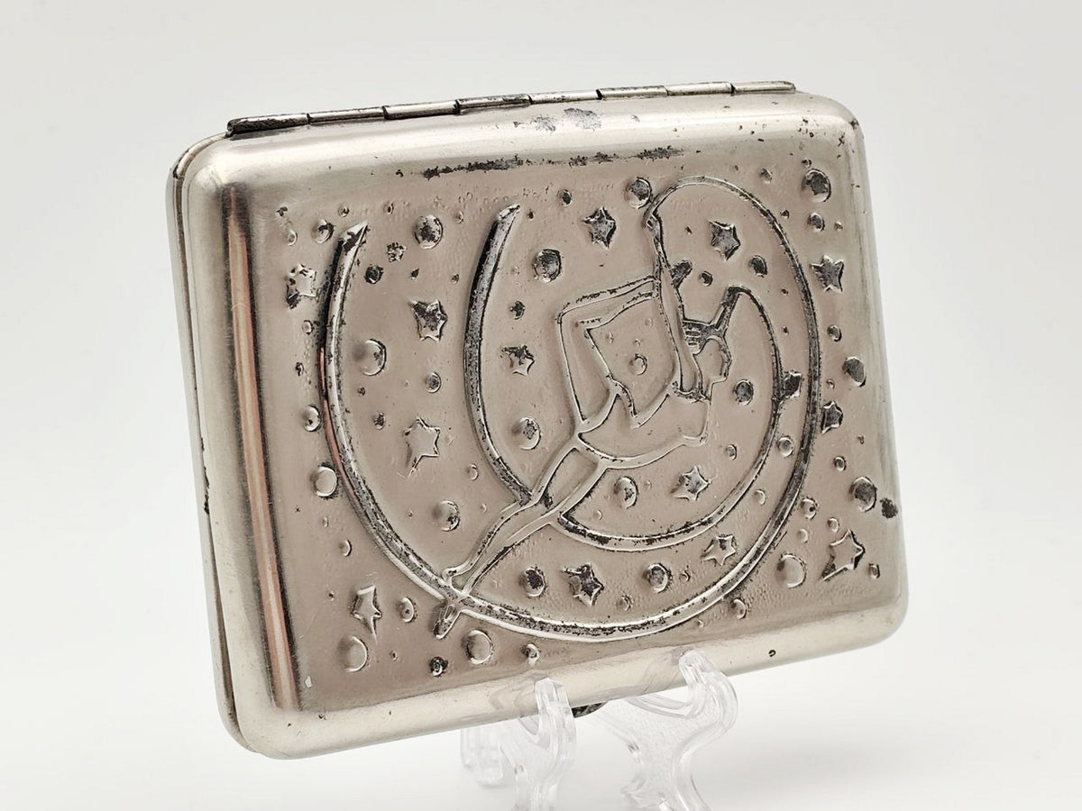 Vintage Artistic Gymnastics Cigarette Case | Retro Sports Pocket Box Soviet Tobacciana USSR