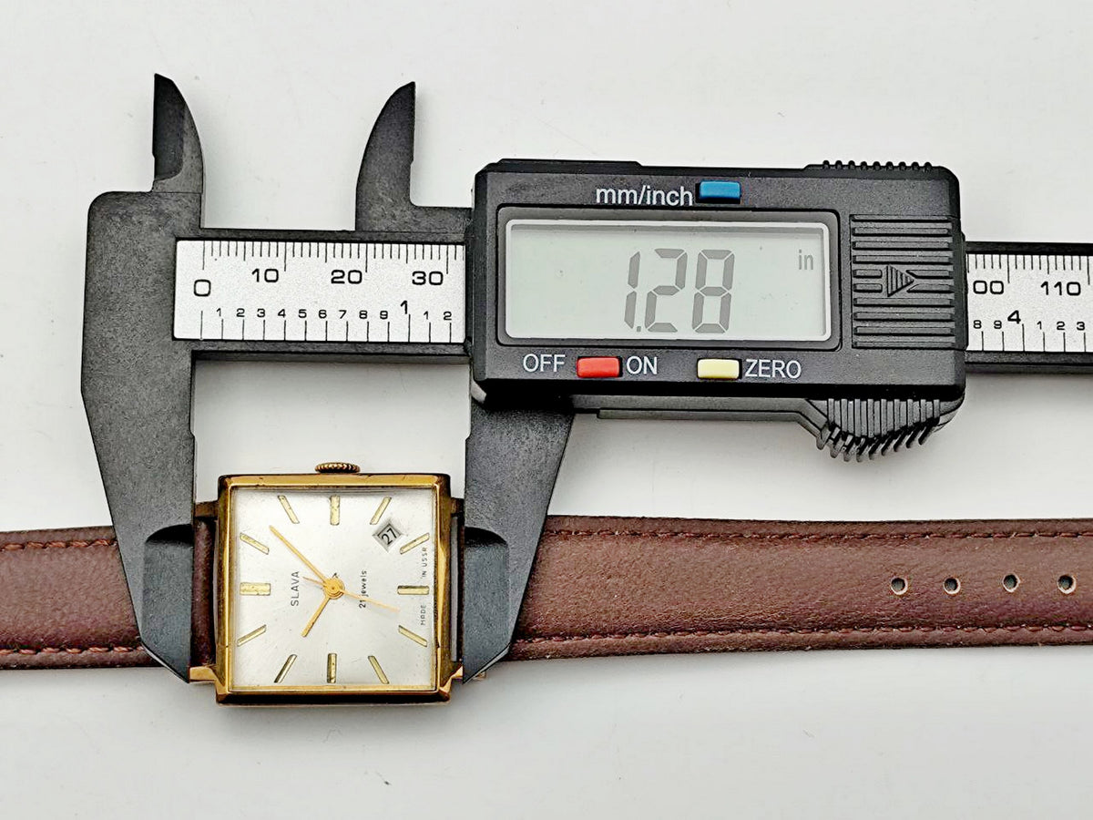 Vintage SLAVA 2414 AU 20 Soviet Mechanical Watch | Gilding  Wristwatch USSR Watch