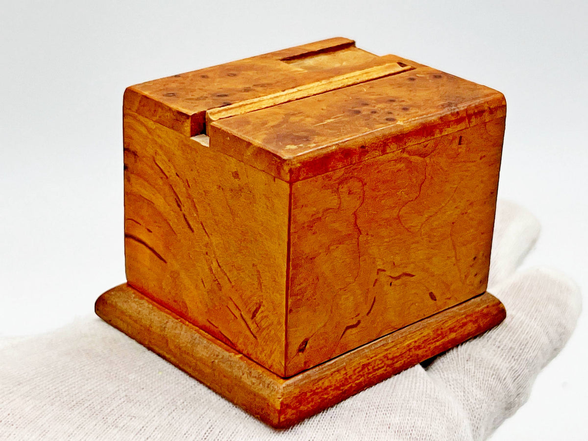 Table Matchbox Holder Karelian Birch Vintage Soviet |  Wood Match Box Stand USSR
