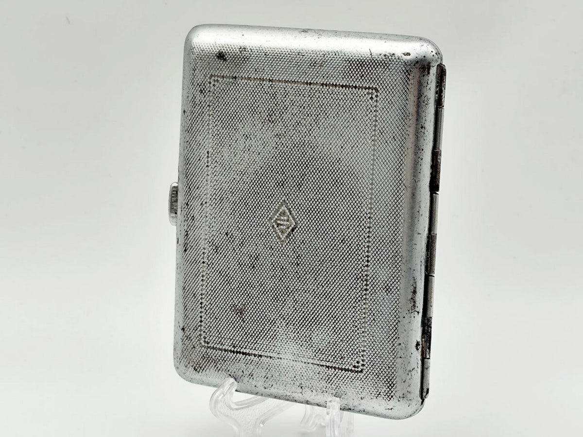 Vintage Chess Knight Cigarette Case | Art Deco Board Pattern Pocket Box Soviet Tobacciana USSR