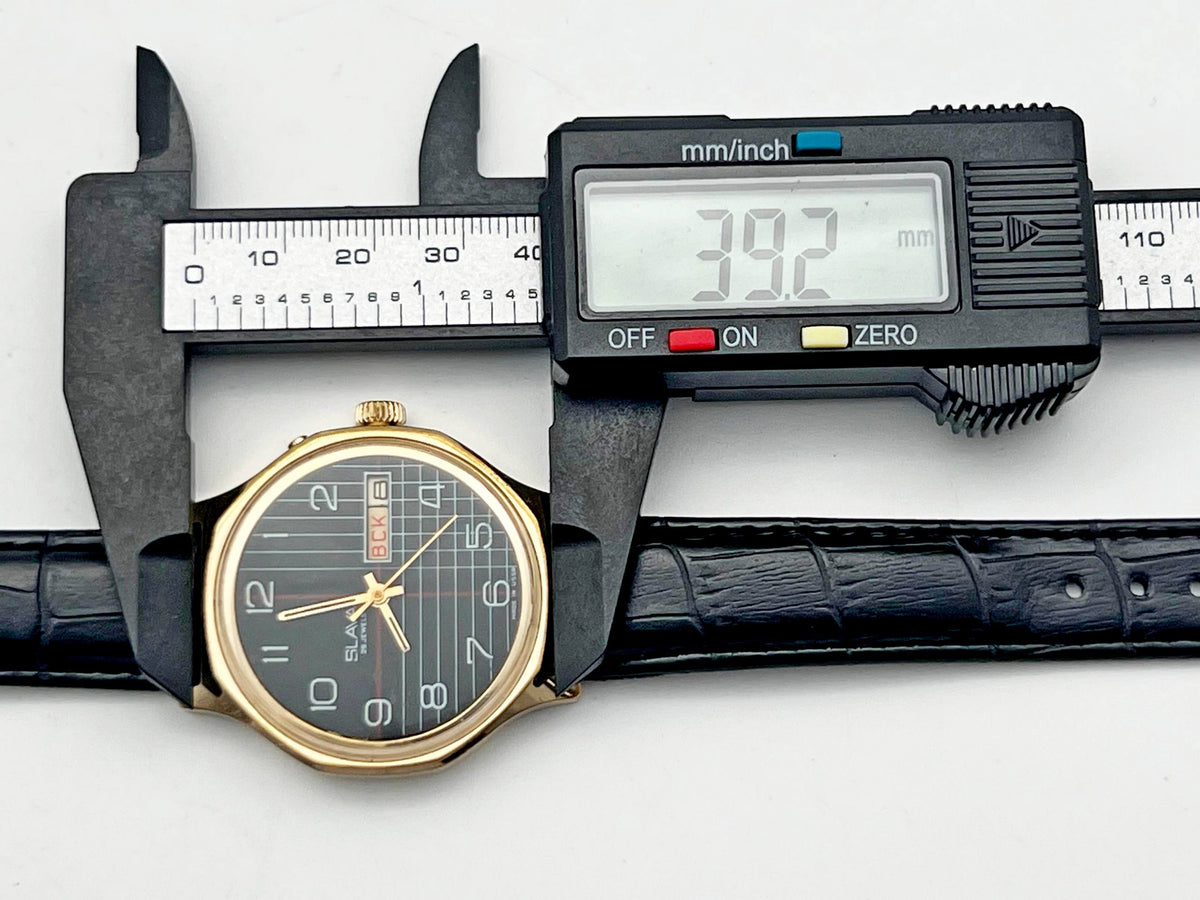 Vintage SLAVA 2428 AU Soviet Mechanical Watch | Gilding  Wristwatch USSR Watch