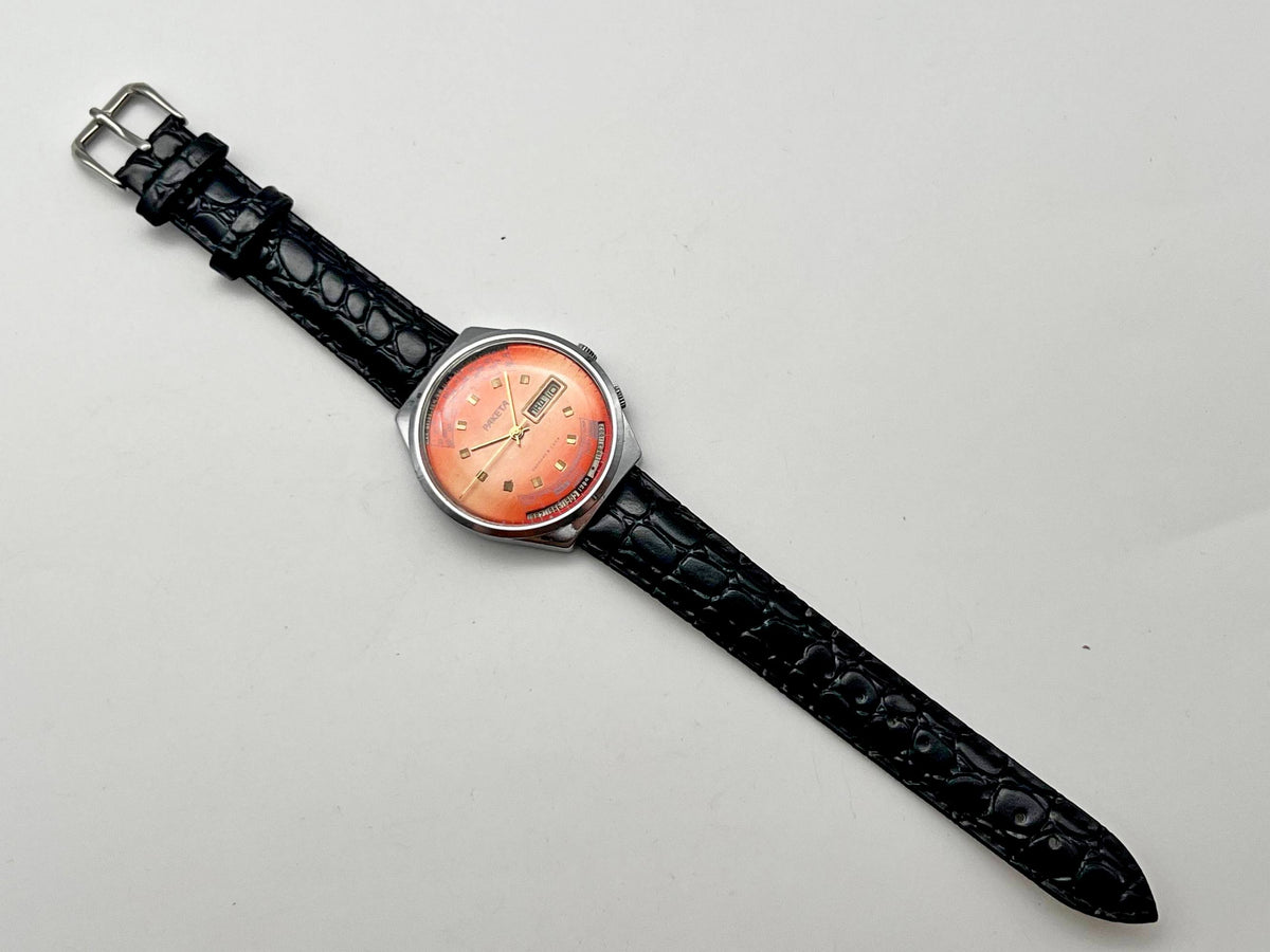 Vintage RAKETA Perpetual Calendar Soviet Mechanical Watch Orange Dial | USSR Multi-Year Calendar Men's Dress Watch