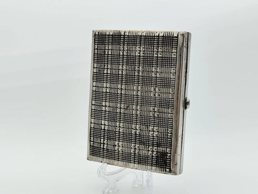 Vintage Art Deco Checkered Cigarette Case | Odessa Sanitas Artel Pocket Box Soviet Tobacciana USSR