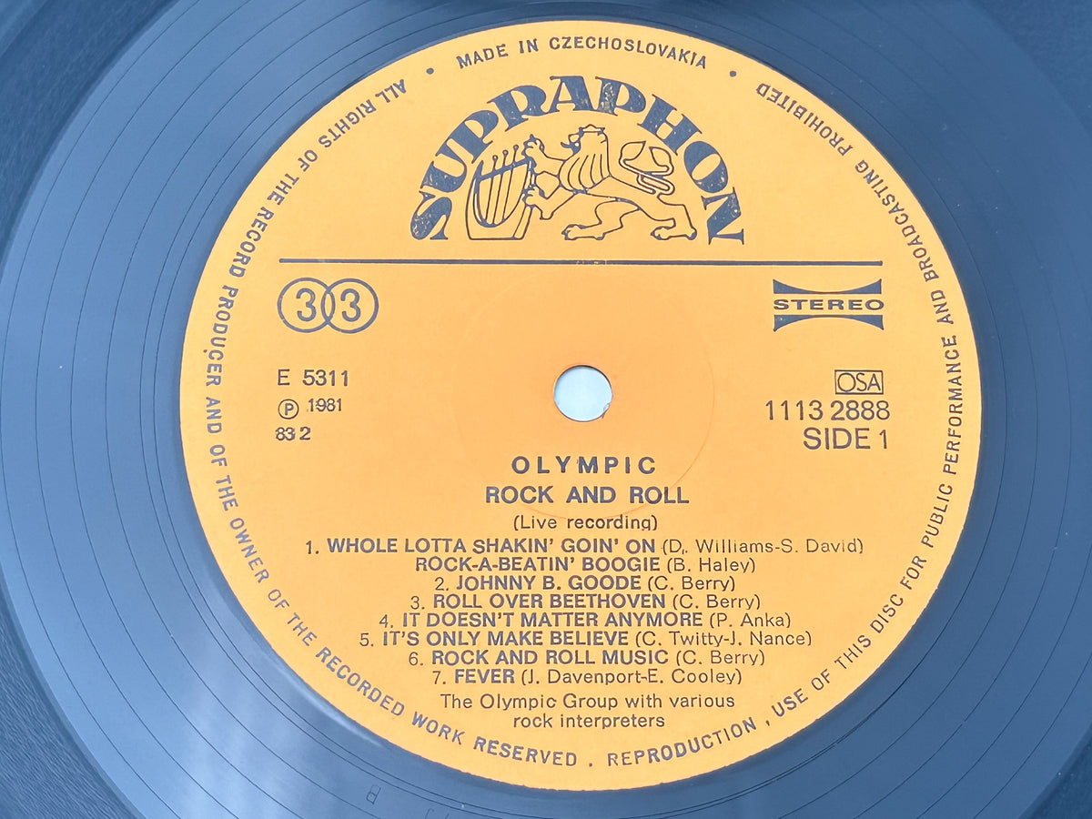 Olympic - Rock and Roll (LP, Vinyl, 1981) Supraphon Pressing Czechoslovakia