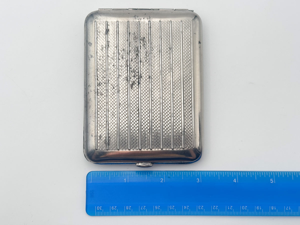 Vintage "Minin and Pozharsky" Soviet Cigarette Case | USSR Moscow Red Square Embossed Metal Tobacciana Monument Souvenir