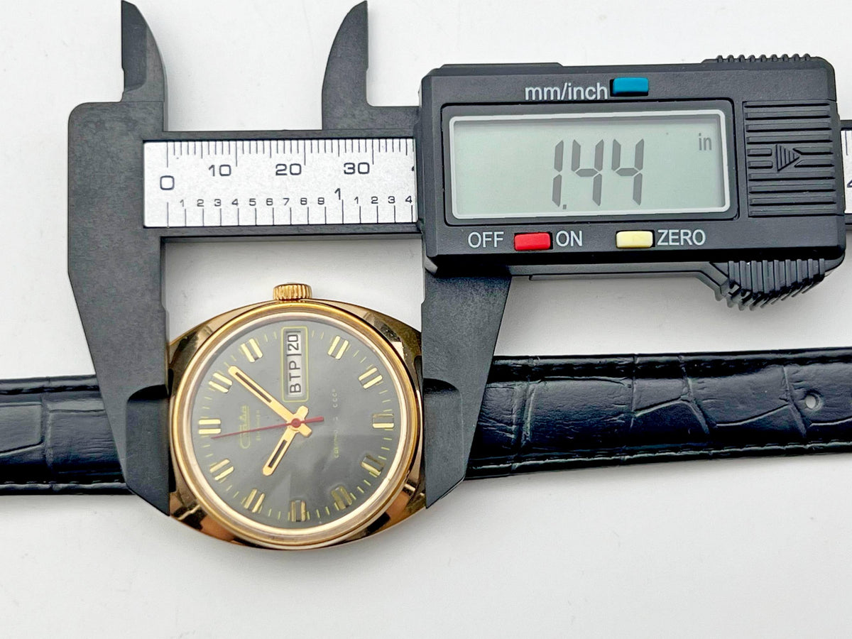 Vintage SLAVA 2428 AU 5 Soviet Mechanical Watch | Gilding  Wristwatch USSR Watch