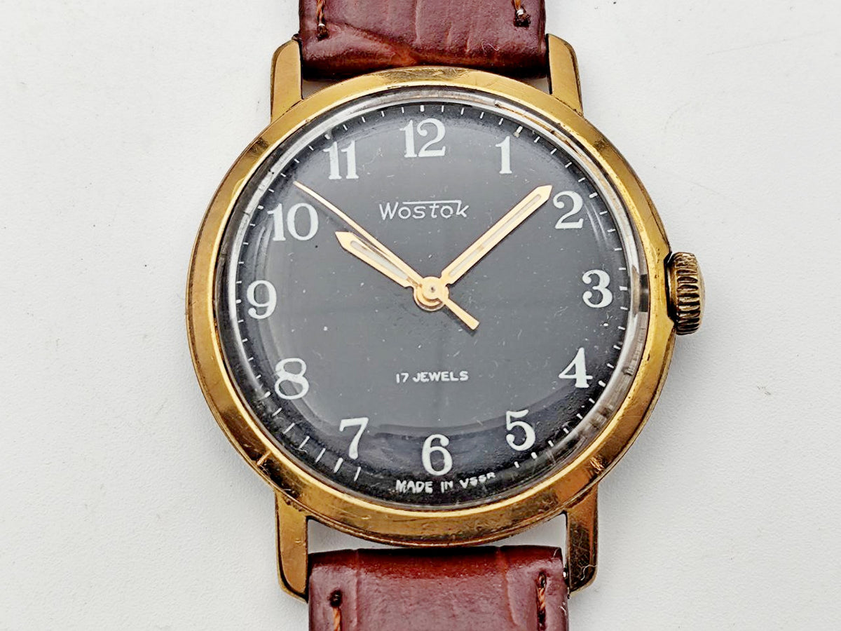 Vintage WOSTOK 2409 AU 20 Gilt Soviet Mechanical Wristwatch | Vostok USSR Watch