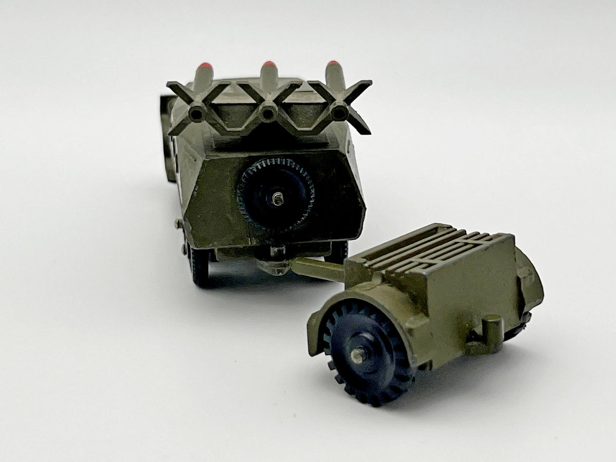 Vintage Soviet Diecast BTR-152 Anti-Tank Rocket Launcher Vehicle with Trailer Toy USSR 1980s | Tula Cartridge Works TPZ