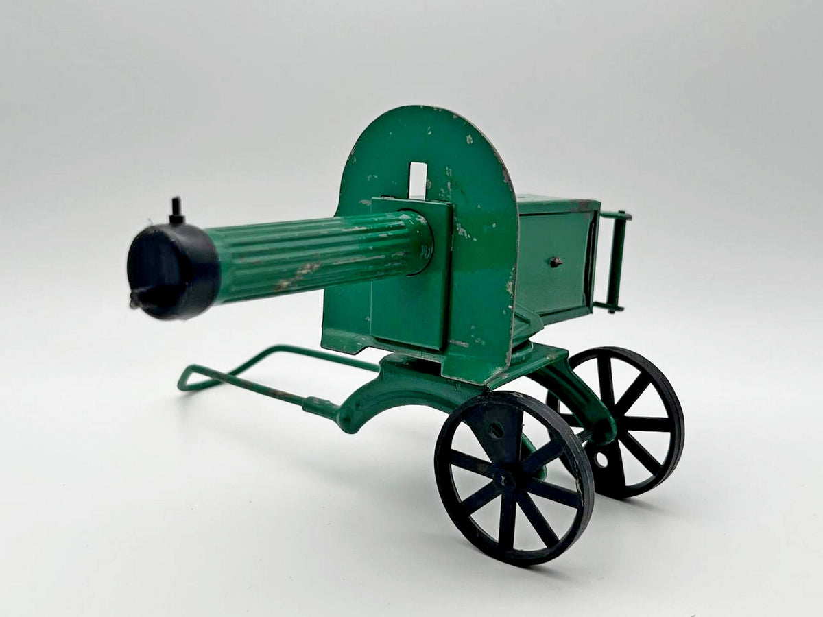 Vintage Soviet Maxim Machine Gun Toy | USSR Pressed Steel Military Collectible