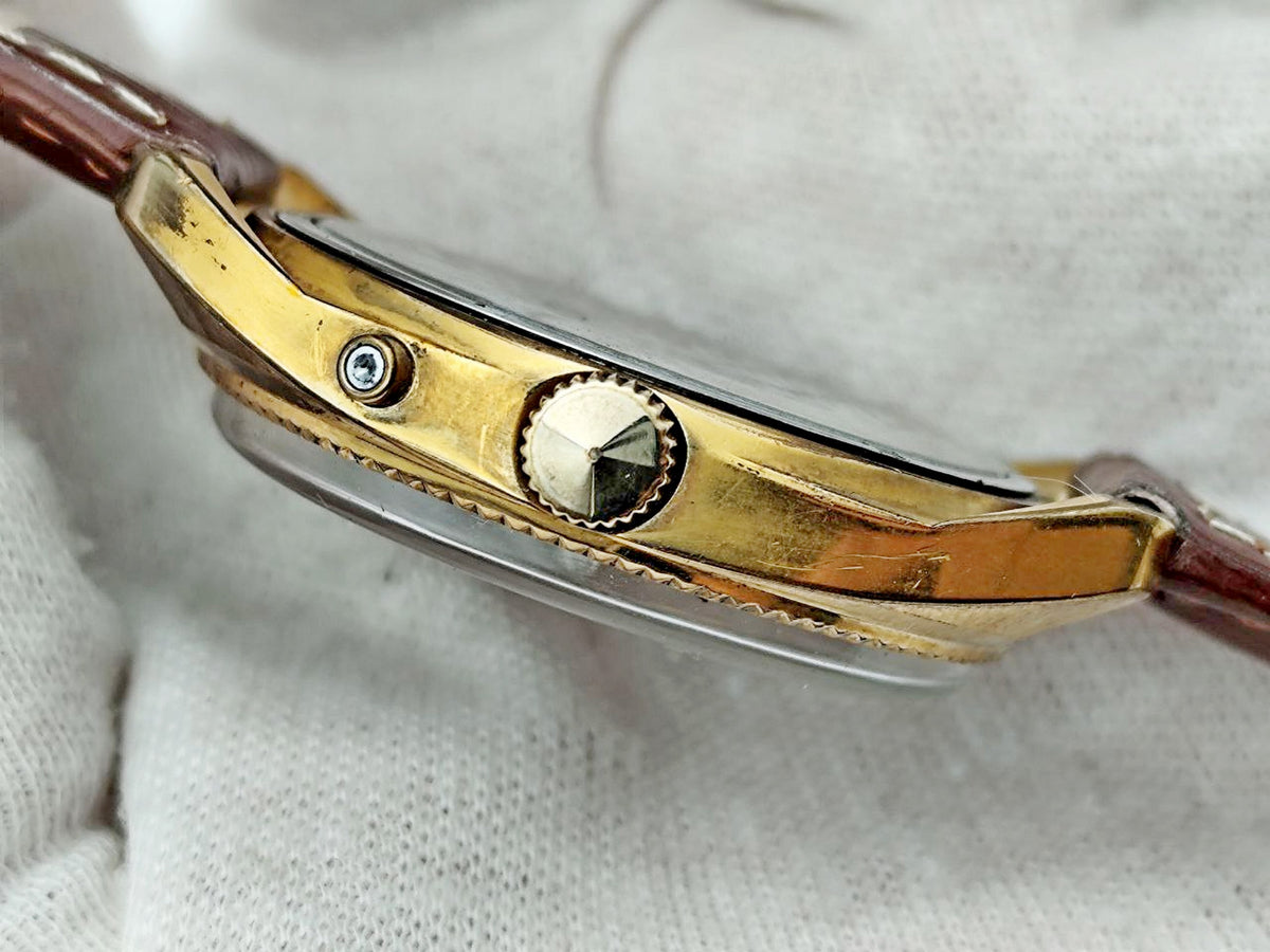 Vintage SLAVA 2428 AU 1 Soviet Mechanical Watch | Gilding  Wristwatch USSR Watch