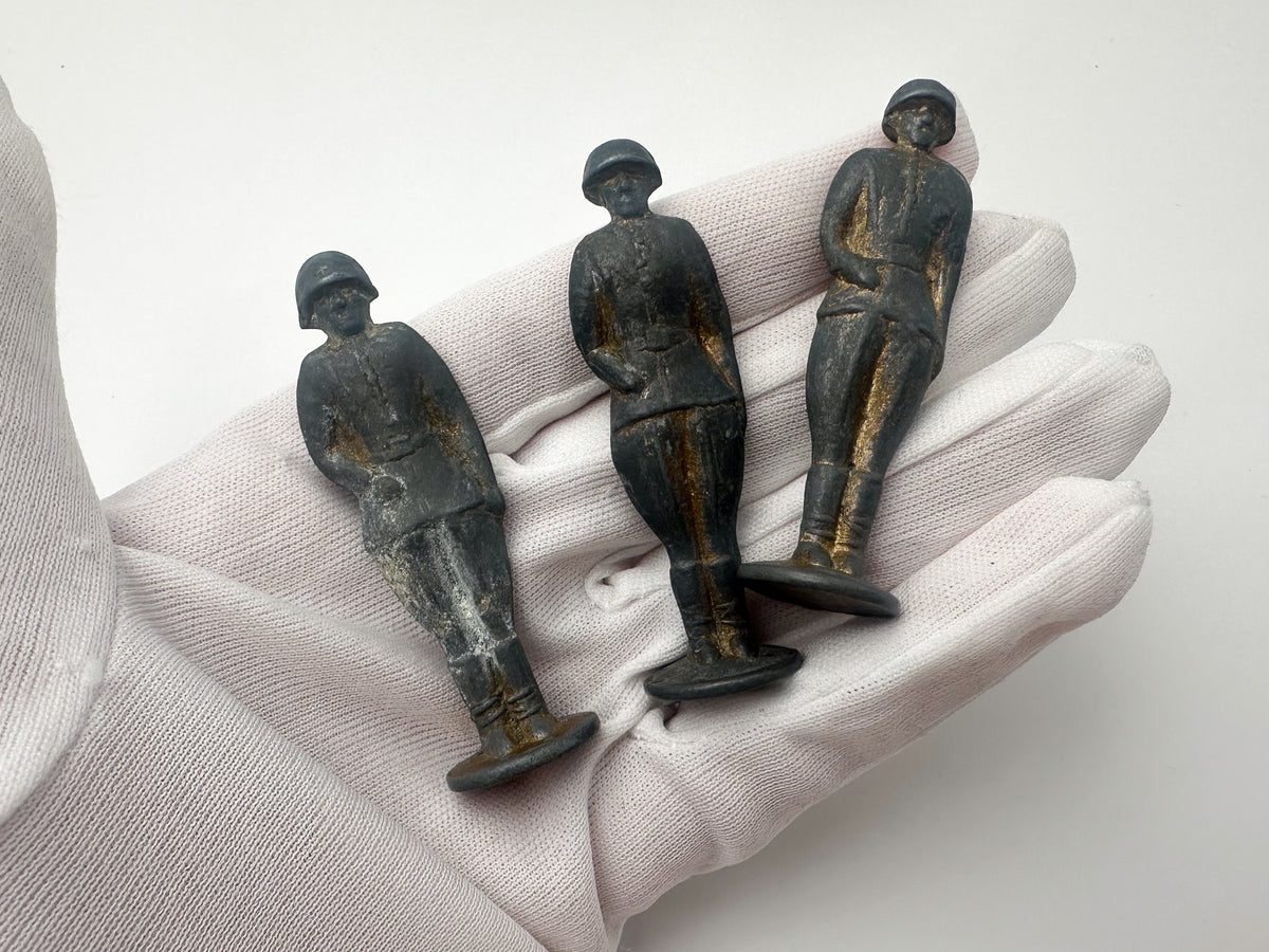 Vintage Soviet Metal Toy Soldiers "Stolbiki" Parade Lot | USSR Cast Figures Set of 15