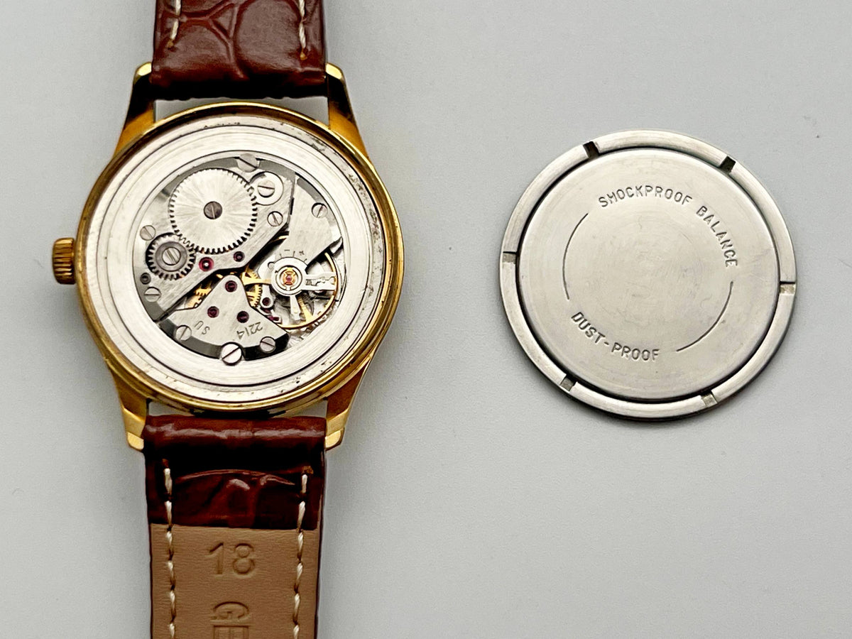 Vintage WOSTOK 2214 AU 10 Gilt Soviet Mechanical Wristwatch | Vostok USSR Watch