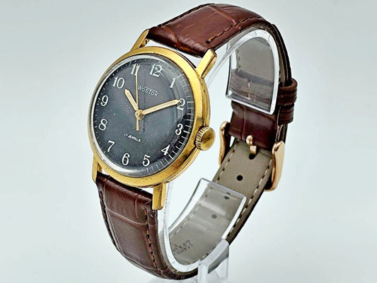 Vintage WOSTOK 2409 AU 20 Gilt Soviet Mechanical Wristwatch | Vostok USSR Watch