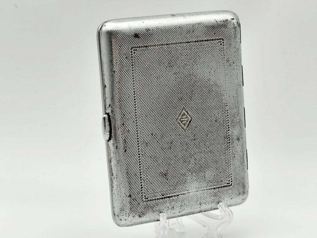 Vintage Chess Knight Cigarette Case | Art Deco Board Pattern Pocket Box Soviet Tobacciana USSR