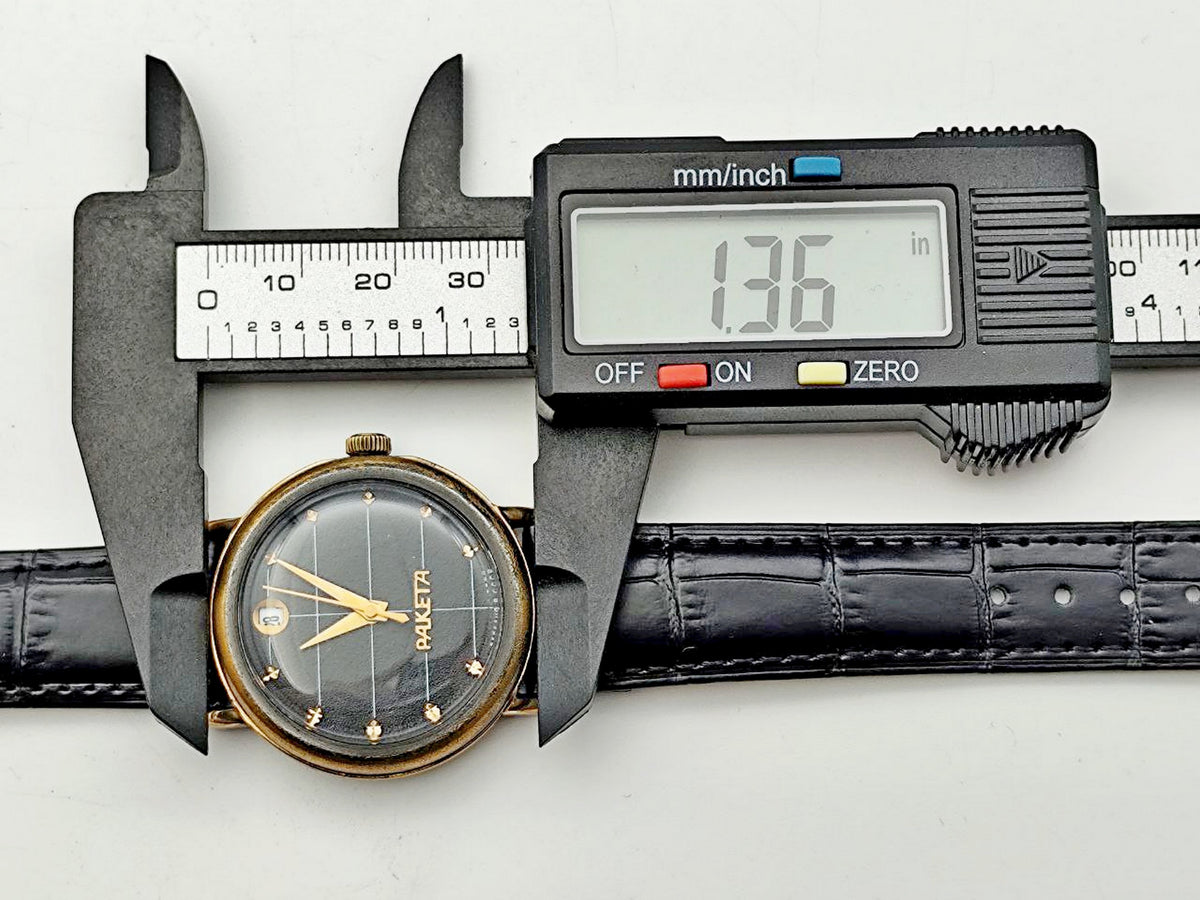 Vintage RAKETA 2614 Black Prince Soviet Mechanical Watch | Very Rare Wristwatch Calendar USSR Men's Watch