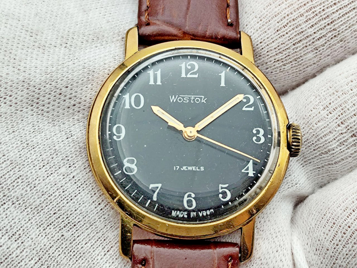 Vintage WOSTOK 2409 AU 20 Gilt Soviet Mechanical Wristwatch | Vostok USSR Watch